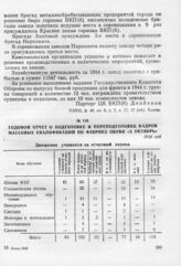 Годовой отчет о подготовке и переподготовке кадров массовых квалификаций по фабрике обуви «X октябрь». 1944 год