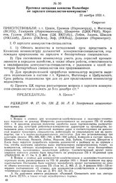 Протокол заседания комиссии Политбюро по зарплате специалистов-коммунистов. 21 ноября 1931 г.