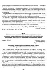 Справка главного начальника Будапештского управления милиции полковника Шоша Дерьдя о деятельности Управления по предотвращению провокаций 15 марта 1957 года в день национального праздника Венгрии. 30 марта 1957 года