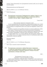 Распоряжение начальника Грайворонского района старосте села Сподарюшино о привлечении рабочих на земельные работы и ремонт мостов, дорог в период уборки сена. 3 июня 1943 г.