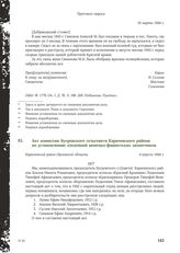 Акт комиссии Бугровского сельсовета Карачевского района по установлению злодеяний немецко-фашистских захватчиков. Карачевский район Орловской области, 4 апреля 1944 г.