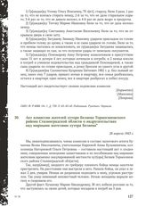 Акт комиссии жителей хутора Беляева Тормосиновского района Сталинградской области о надругательствах над мирными жителями хутора Беляева. 26 апреля 1943 г.