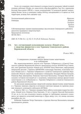 Акт, составленный колхозниками колхоза «Новый путь», о зверствах фашистов в селе Терновом Семилукского района Воронежской области. 19 июля 1943 г.