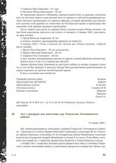 Акт о расправе над жителями дер. Рождество Лотошинского района. 31 января 1942 г.