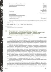 Выписка из акта Темрюкской районной комиссии по результатам расследования злодеяний немецко-фашистских захватчиков и их пособников в станице Ахтанизовской Темрюкского района Краснодарского края. г. Темрюк. 15 апреля 1944 г.