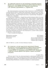 Акт районной комиссии по расследованию злодеяний немецко-фашистских захватчиков Суджанского района Курской области о расстреле члена ВКП(б) Ф.Д. Чупикова и комсомольца А. Ф. Чупикова, проживавших в с. Черный Олех. 15 марта 1943 г.