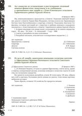 Из акта об ущербе, нанесенном немецкими солдатами жителям д. Ефросимовка Верховья-Рагозецкого сельсовета Советского района Курской области. Д. Ефросимовка Советского района, 22 февраля 1943 г.