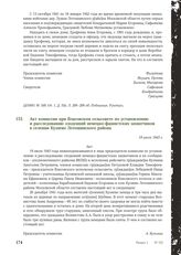 Акт комиссии при Власовском сельсовете по установлению и расследованию злодеяний немецко-фашистских захватчиков в селении Кузяево Лотошинского района. 19 июля 1943 г.