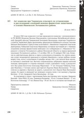 Акт комиссии при Узоровском сельсовете по установлению и расследованию злодеяний немецко-фашистских захватчиков в селении Ивановском Лотошинского района. 22 июля 1943 г.