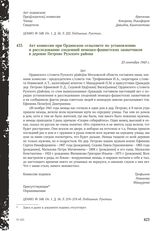 Акт комиссии при Ординском сельсовете по установлению и расследованию злодеяний немецко-фашистских захватчиков в деревне Петрово Рузского района. 23 сентября 1943 г.