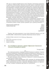 Акт об убийстве партизан в деревне Афаносково Савкинского сельсовета Кудеверского района. 18 марта 1944 г.