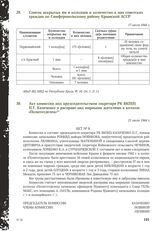 Акт комиссии под председательством секретаря РК ВКП(б) П.Г. Казаченко о расправе над мирными жителями в колхозе «Политотделец». 21 июля 1944 г.