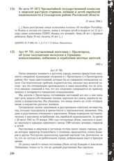 Акт № 793, составленный жителями г. Пролетарска, об угоне оккупантами молодежи в Германию, изнасилованиях, избиениях и ограблении местных жителей. 1943 г.