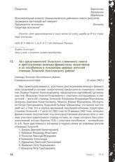 Акт представителей Зольского станичного совета о преступлениях немецко-фашистских захватчиков и их пособников в отношении мирных жителей станицы Зольской Аполлонского района. Станица Зольская Аполлонского района
Ставропольского края, 21 июня 1943 г.