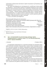 Акт, составленный по результатам осмотра трупа, обнаруженного в огороде дома № 25 по Волоколамскому шоссе города Калинина. Г. Калинин, 16 апреля 1942 г.