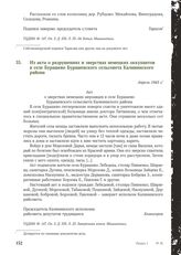 Из акта о разрушениях и зверствах немецких оккупантов в селе Бурашево Бурашевского сельсовета Калининского района. Апрель 1943 г.