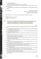 Сведения об убийствах и издевательствах немецко-фашистских оккупантов над мирным населением колхоза имени 18-го Партсъезда Апухтинского сельсовета Одоевского района. 1942 г.