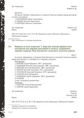 Выписка из акта комиссии о зверствах немецко-фашистских оккупантов над мирным населением в колхозе «Дзержинец» деревни Судаково Ново-Басовского сельсовета Тульского района. 1942 г.