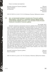 Акт, составленный военным следователем Тульского района Микулиным, о расстреле и сожжении немецко-фашистскими захватчиками мирных жителей в селе Большая Еловая Больше-Еловского сельсовета Тульского района. 30 сентября 1943 г.