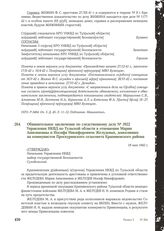 Обвинительное заключение по следственному делу № 3922 Управления НКВД по Тульской области в отношении Марии Анисимовны и Иосифа Никифоровича Желудевых, доносивших на коммунистов Проскуринского сельсовета Крапивенского района. 19 мая 1942 г.