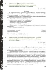 Акт комиссии Добринского сельского совета Знаменского района об уничтожении немецкими солдатами мирного населения в д. Липники. 23 марта 1943 г.