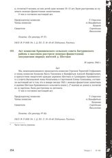 Акт комиссии Крапивенского сельского совета Батуринского района о массовом расстреле немецко-фашистскими оккупантами мирных жителей д. Шестаки. 30 марта 1944 г.