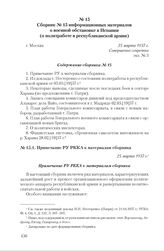 Сборник № 15 информационных материалов о военной обстановке в Испании (о политработе в республиканской армии). г. Москва, 25 марта 1937 г. Содержание сборника № 15 