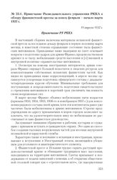 Примечание Разведывательного управления РККА к обзору франкистской прессы за конец февраля - начало марта 1937 г. 19 апреля 1937 г.