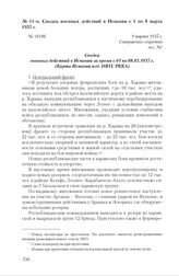 Сводка военных действий в Испании с 1 по 8 марта1937 г. 9 марта 1937 г.