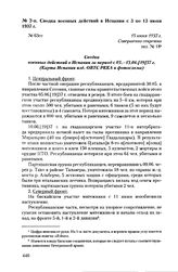 Сводка военных действий в Испании с 3 по 13 июня 1937 г. 15 июня 1937 г.