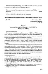 Сводка военных действий в Испании к 14 октября 1937 г. 15 октября 1937 г.