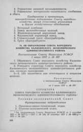 Об образовании Совета народного хозяйства Калининского экономического административного района. Постановление Совета Министров РСФСР 1 июня 1957 г. № 397