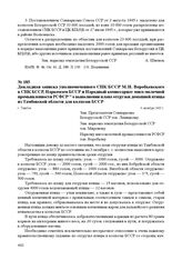 Докладная записка уполномоченного СНК БССР М.И. Воробьевского в СНК БССР, Наркомзем БССР и Народный комиссариат мясо-молочной промышленности РСФСР о выполнении плана отгрузки домашней птицы из Тамбовской области для колхозов БССР. г. Тамбов, 4 окт...