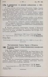 Постановление Совета Народных Комиссаров. О мероприятиях по усилению хлебозаготовок в 1928 —1929 году. 15 марта 1929 г.