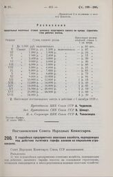 Постановление Совета Народных Комиссаров. О подсобных предприятиях советских хозяйств, подпадающих под действие льготного тарифа взносов на социальное страхование. 19 марта 1929 г.