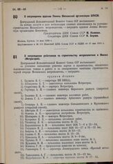 О награждении орденом Ленина Московской организации ВЛКСМ. 14 мая 1935 г.