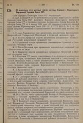 Постановление Совета Народных Комиссаров. Об изменении сети местных торгов системы Народного Комиссариата Внутренней Торговли Союза ССР. 10 мая 1937 г. № 740