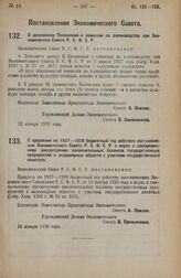 Постановление Экономического Совета. О дополнении Положения о комиссии по хлопководству при Экономическом Совете Р.С.Ф.С.Р. 12 января 1928 года