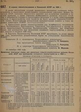 Постановление Всероссийского центрального исполнительного комитета и Совета народных комиссаров. О нормах землепользования в Казакской АССР на 1929 г. 16 сентября 1929 г.