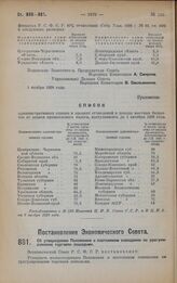 Постановление Экономического Совета. Об утверждении Положения о постоянном совещании по урегулированию торговли лошадьми. 18 октября 1928 года