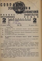 Об изменении устава акционерного общества торговли «Костромской губторг». Постановление Народного комиссариата торговли РСФСР от 15 сентября 1928 г.