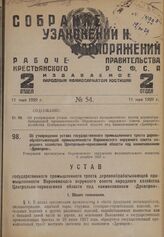 Об утверждении устава государственного промышленного треста деревообрабатывающей промышленности Воронежского окружного совета народного хозяйства Центрально-черноземной области под наименованием «Древпром». Утвержден президиумом Воронежского окруж...