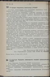 Постановление Совета Народных Комиссаров РСФСР. О порядке сооружения памятников в РСФСР. 16 июня 1940 г. № 435