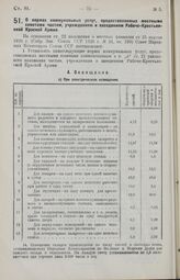 Постановление Совета Народных Комиссаров. О нормах коммунальных услуг, предоставляемых местными советами частям, учреждениям и заведениям Рабоче-Крестьянской Красной Армии. 15 января 1927 г.