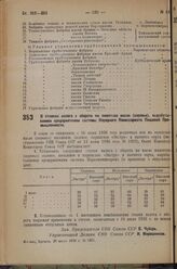 Постановление Совета Народных Комиссаров. О ставках налога с оборота на животное масло (коровье), вырабатываемое предприятиями системы Народного Комиссариата Пищевой Промышленности. 26 июля 1936 г. № 1351