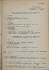 Постановление Центрального Комитета ВКП(б) и Совета Народных Комиссаров Союза ССР. О полезащитном лесонасаждении в степной части Крымской АССР. 14 ноября 1939 г. № 1899