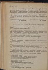 Постановление Совета Народных Комиссаров. Об организационной структуре Народного Комиссариата Тяжелого Машиностроения. 5 апреля 1940 г. № 463