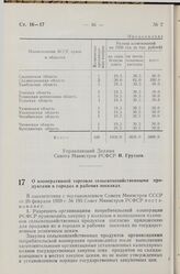 Постановление Совета Министров РСФСР. О кооперативной торговле сельскохозяйственными продуктами в городах и рабочих поселках. 7 марта 1959 г. № 316