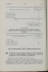 Постановление Совета Министров РСФСР. О присвоении имени Героя Советского Союза Терновского Георгия Владимировича Пензенскому городскому профессионально-техническому училищу № 1. 16 февраля 1971 г. № 101