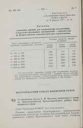 Постановление Совета Министров РСФСР. О присвоении имени Е.И. Ковтюха кинотеатру в станице Красноармейской Красноармейского района Краснодарского края. 11 марта 1977 г. № 157